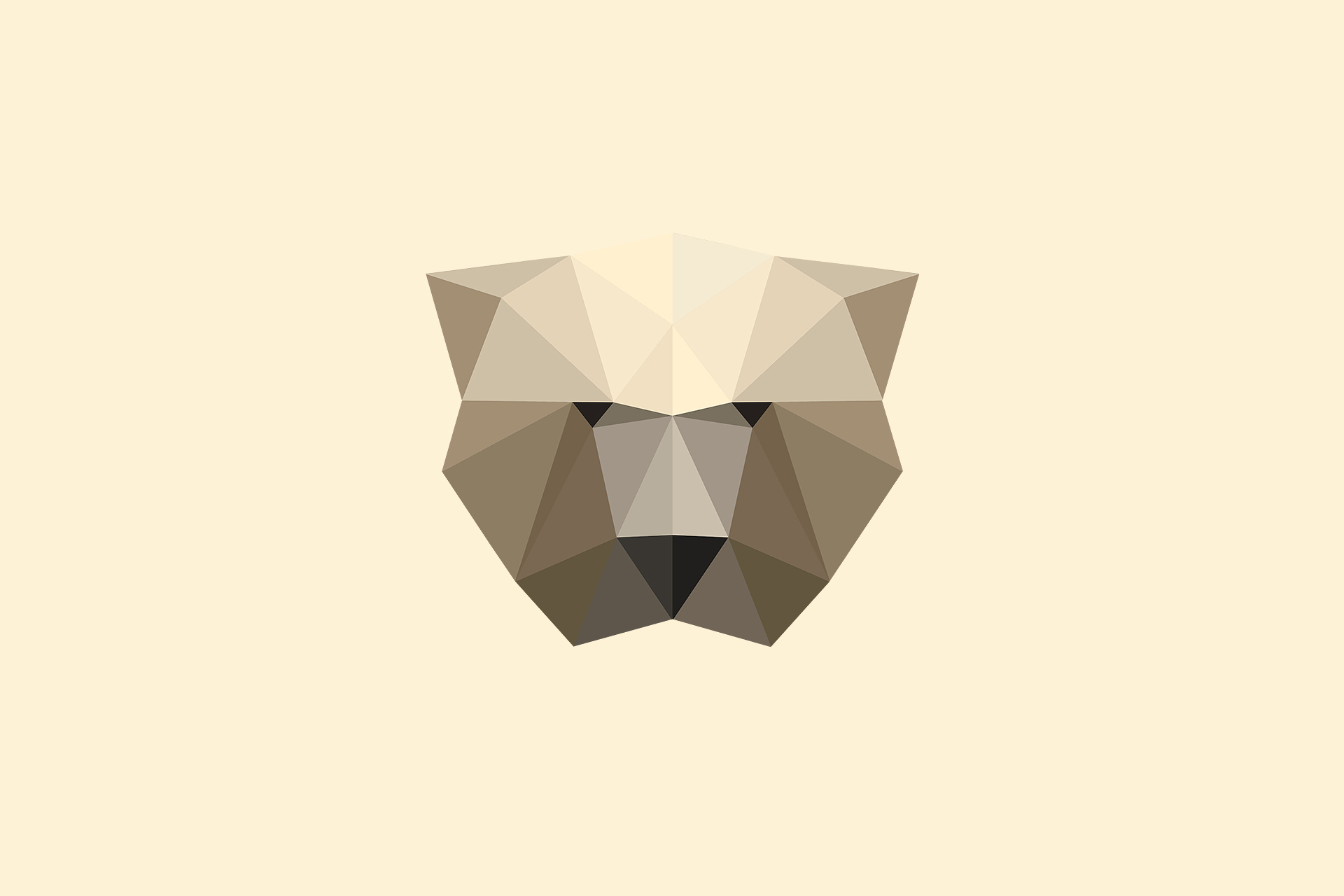 Polygonal style of low poly in design